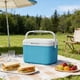 thumbnail image 4 of Recipiente de almacenamiento para cubitos de hielo con tapa para congelador, caja grande de plástico para hielo, caja apilable de agua de cristalización azul-verde para bebidas en la cocina y fiestas, 4 of 6