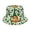 Light Green1, variant on Irish Flag Clover Print Bucket Hat With Green White And Orange Shamrock Pattern Lightweight Adjustable St. Patrick'S Day Festival Party Hats