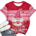 thumbnail image 3 of Valentine's Day Tbopshirt Summer Short Sleeve Graphic Tees,Plus Size Womens Tops,Fashion Womens Valentines Day T Shirt Printed Round Neck Short Sleeve S-XXXL, 3 of 5