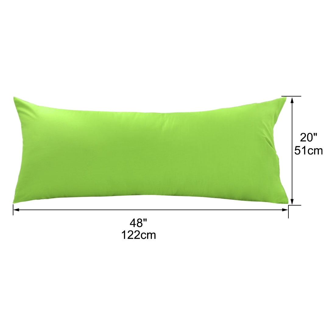 Unique Bargains 300TC Solid Egyptian Cotton Pillowcases Green Body 20" x 48"