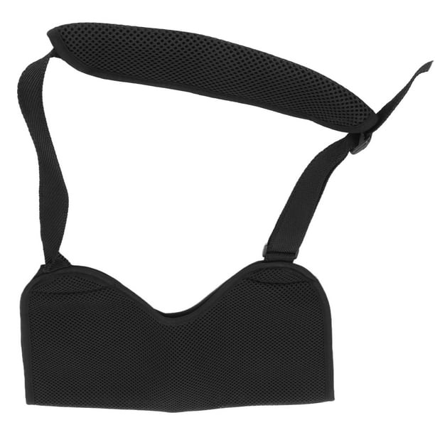 Cabestrillo de malla ajustable y transpirable para el hombro, soporte estable para muñeca y brazo roto, color negro
