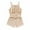 Beige, variant on FINALGANG Child Baby Girls Romper Jumpsuit Onesie Soft Ribbed Playsuit Casual Outfits For Toddler Everyday Wear Summer Kids Daily Wear 4-5 Years