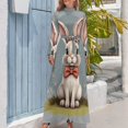 thumbnail image 4 of Cute Bunny Floral Art Women's Long Dress Long Sleeves Dress Vintage Dresses Party Maxi Dress High Waist Dress, 4 of 4