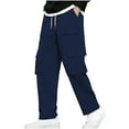 thumbnail image 2 of Pantalons Cargo Militaires pour Hommes Pantalons Cargo Décontractés pour Hommes Pantalons Amples Vêtements de Randonnée Décontractés pour Hommes (Marine,TTG), 2 of 6