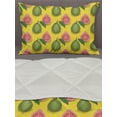 thumbnail image 3 of Tropical Comforter & Sham Bedding Set, Ripe Guava Fruits with Fresh Leaves Hand Drawn Agriculture Produce, 3 pcs Duvet Set Microfiber Filling Quilt, 5 Sizes, Yellow Green, by Ambesonne, 3 of 4