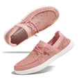 thumbnail image 4 of LUCKY STEP Rhinestone Loafers Shoes Comfort Slip On Mesh Knit Walking Shoes,Pink,Womens, 4 of 6