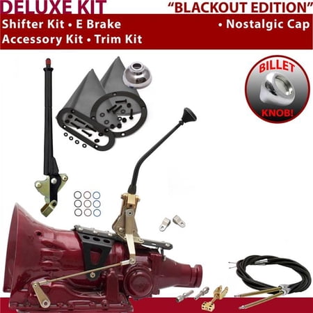 American Shifter TH400 Shifter Kit Black 10 in. E Brake Cable Clevis Trim Kit for EF72D