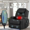 thumbnail image 4 of Power Recliner Chair with Heat and Massage for Adults Home Theater Seating with LED Lights Cup Holders Usb Port Recliner Sofa for Living Room, 4 of 8