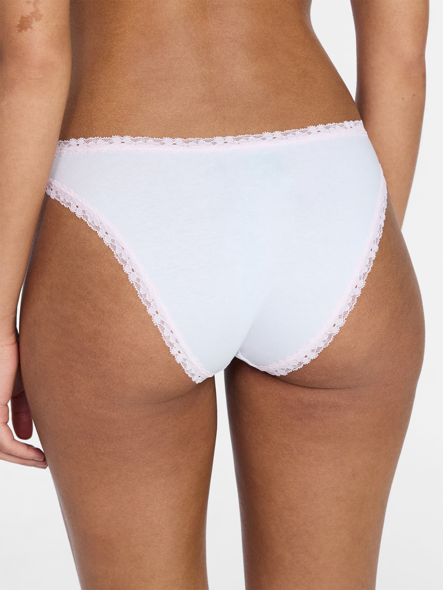 No Boundaries Cotton Lace Hi Cut Bikini Women's and Women's Plus, Sizes XS-XXXL
