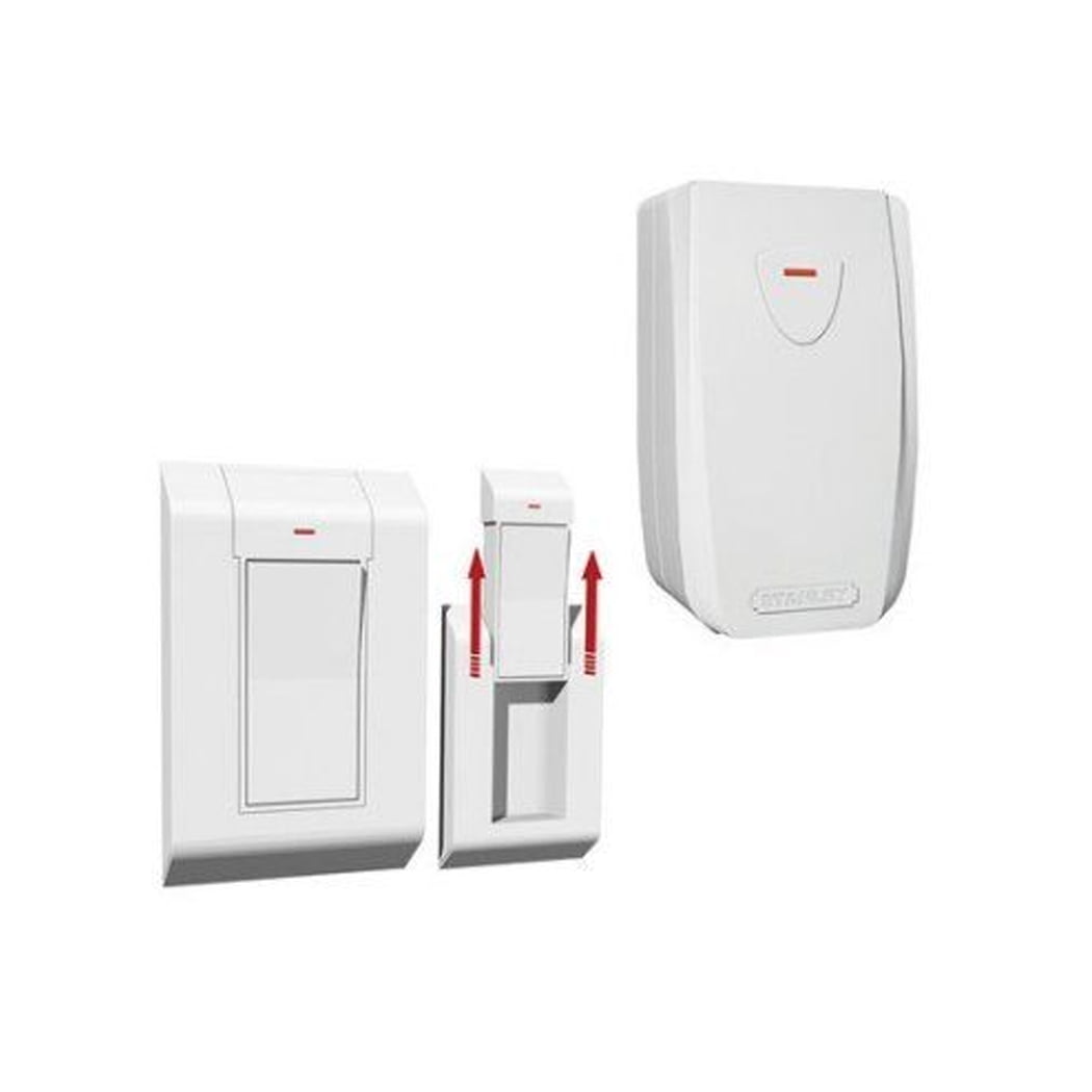 Stanley 37204 3-Pack Wireless Light Switch Remote System, 2 Transmitters,  White