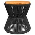 thumbnail image 5 of vidaXL Coffee Table with Wire Base Black Ø 17.7"x17.3" Solid Wood Acacia, 5 of 6