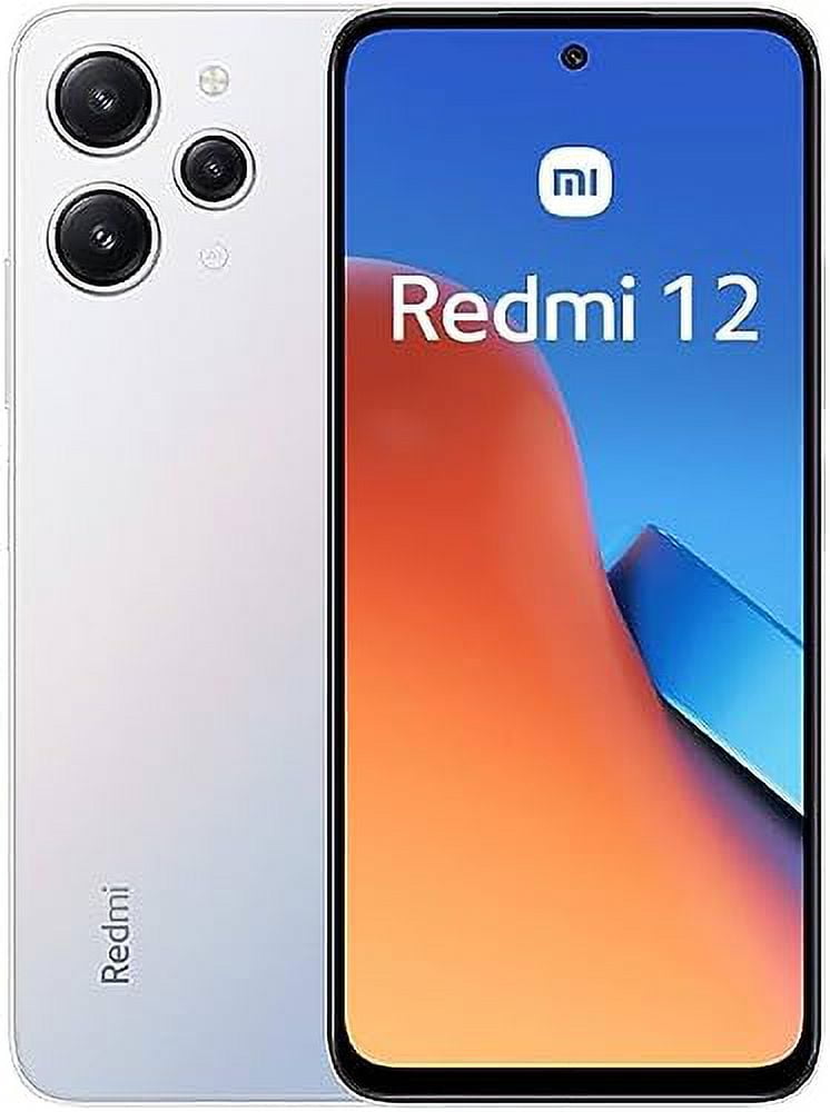 Xiaomi Redmi 12 4G LTE (128GB + 8GB) Global ROM Unlocked 6.67" 50mp Triple Camera (Tmobile Mint Tello Global) (Polar Silver)