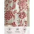 thumbnail image 6 of Sheer Curtains 84 inches Long, Abstract Paisley Pattern Retro Ethnic Red Flower Light Filtering Sheer Window Curtains Rod Pocket Voile Drapes for Bedroom Living Room, 52"W x 84"L 2 Panels, 6 of 7