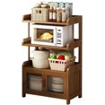 thumbnail image 1 of Bakers Rack with Storage Cabinet with Storage Bakers Racks for Kitchens with Drawers Heightened Base Rounded Corners Suitable for Kitchen, Living Room and Dining Room(50 * 25 * 93cm), 1 of 7