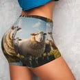 thumbnail image 4 of Fotbe Cute Prairie Sheep Herd Shorts Sin Costuras – Shorts Deportivos de Cintura Alta para Mujer, Elásticos para Gimnasio, Yoga, Running o Ciclismo-XX-Large, 4 of 8