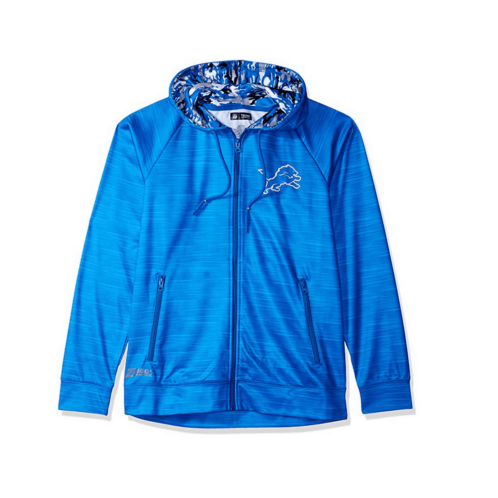 Officially Licensed NFL Zubaz Hoodie W/ Tonal Camo - Detroit Lions