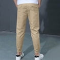 thumbnail image 4 of KPOPLK Boy's Cargo Joggers Pants Youth Quick Dry Hiking Lightweight Pants for Sports Outdoor with Pockets Size 6-7 Years,Khaki, 4 of 8