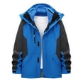 thumbnail image 3 of Momasggi Men's Waterproof 3-in-1 Ski Jacket Warm Winter Snow Coat Fleece Inner Zip Up Hooded Windproof Coats Outdoor Hiking Jackets with Pockets Blue 2XL, 3 of 4