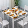 thumbnail image 3 of Happy Halloween Tablecloth with Elastic Edge Waterproof Spillproof Pumpkin Spooky Square Tablecolths Table Cover for Halloween Birthday Wedding Graduation (34x34in), 3 of 6