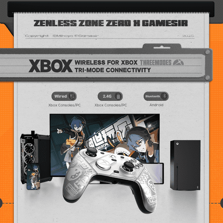 GameSir G7 Pro ZZZ 有線 無線 ゲームコントローラー (Windows PC Android Bluetooth USB Type-C 2.4GHzドングル マイクロスイッチ ターボ ジャイロ 1年間保証）