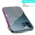 thumbnail image 3 of Crystal Bling Clear Case for iPhone 12 Pro Max 6.7" 2020,Allytech Slim TPU Back Luxury Sparkly Anti-Slip Shockproof Anti-Scratch Protective Girls Women Case for iPhone 12 Pro Max 2020(6.7 inch),Purple, 3 of 5