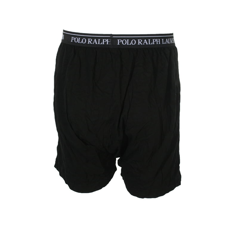 Polo Ralph Lauren Men S Black 3 Pack Classic Fit Cotton Knit Boxers M Walmart