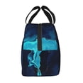 thumbnail image 2 of Lsque Blue Marble And Gold Pattern Lunch Bag Women/Men Insulated Lunch Box,Small Leakproof Cooler Food Lunch Containers Reusable High Capacity Lunch Tote Bags, 2 of 6