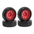 thumbnail image 3 of Kuntesetty 4 Pieces 1/18 RC Car Wheels and Tires Accessory Portable, High Performance, Easy Red, 3 of 8