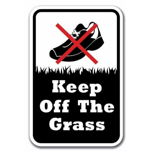 Keep Off The Grass Sign 12" x 18" Heavy Gauge Aluminum Signs