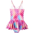 thumbnail image 5 of Kkkded Girls Swimsuits One Piece Bathing Suit for Kids Teen Hawaiian Ruffle Printing Swimwear Toddler Zipper Sport Beach Swimming Suit for 4-12T, 5 of 8