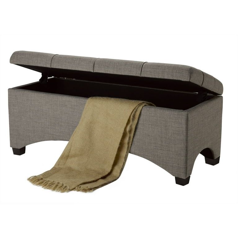 Better Homes Gardens Pintucked Storage Bench Taupe