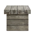 thumbnail image 3 of Afuera Living Modern Wood Outdoor Patio Side Table in Light Gray, 3 of 6