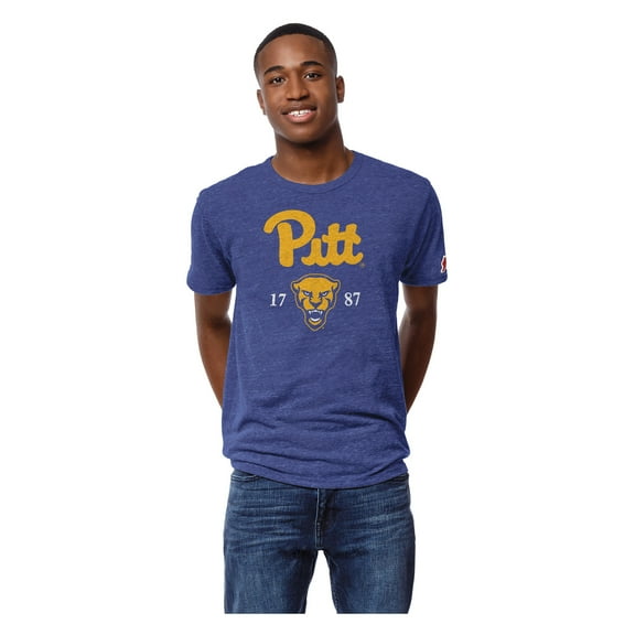 Men's League Collegiate Wear Heather Royal Pitt Panthers Victory Falls Tri-Blend T-Shirt