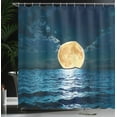 thumbnail image 4 of Ambesonne Ocean Shower Curtain, Magic Super Moon Design, 69"Wx84"L, Yellow Navy, 4 of 5