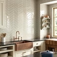 thumbnail image 3 of DEWOO 10 Sheets Herringbone Peel and Stick Backsplash, Thicker Rectangular Vinyl Stick-On Wall Tiles, 3D Adhesive Waterproof Wall Tiles for Kitchen, Bathroom, Living Room(Beige,12.6”x10”), 3 of 12