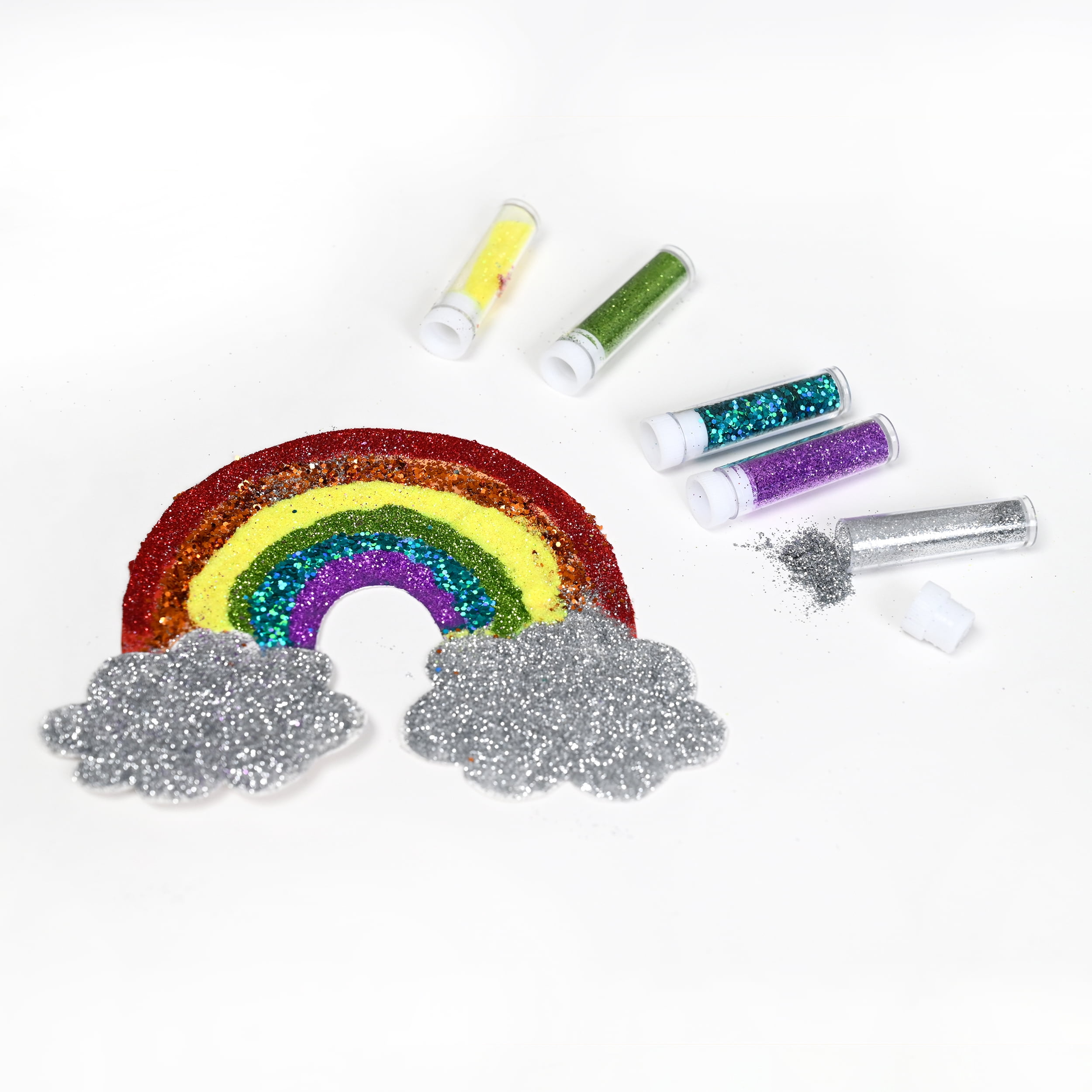 Hello Hobby Mini Glitter & Funnel Set, Assorted Colors, 21-Piece