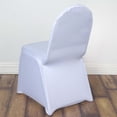 thumbnail image 3 of Efavormart 10 PCS White Premium Spandex Stretch Fitted Banquet Chair Cover With Foot Pockets - 160GSM, 3 of 10