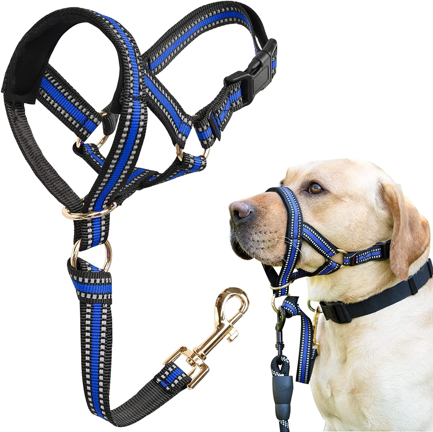 Dog Head Collar. No Pull Stylish Head Halter for Heavy Pullers. Gentle