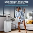 thumbnail image 4 of Litake Air Conditioner,14000 BTU Portable Air Conditioner with Dehumidifier and Fan Modes, Cools Room up to 750Sq.Ft, Room Floor AC Unit with Remote Control/24Hrs Timer/Moveable Wheels/Washable Filter, 4 of 7