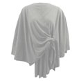 thumbnail image 4 of MAIHAN Shawl Wraps for Women,Soft Open Front Poncho Sweater,Lightweight Knit Shawl Cardigan,Loose Fit Travel Wrap,Casual Elegant Cover Up(Light Gray), 4 of 5