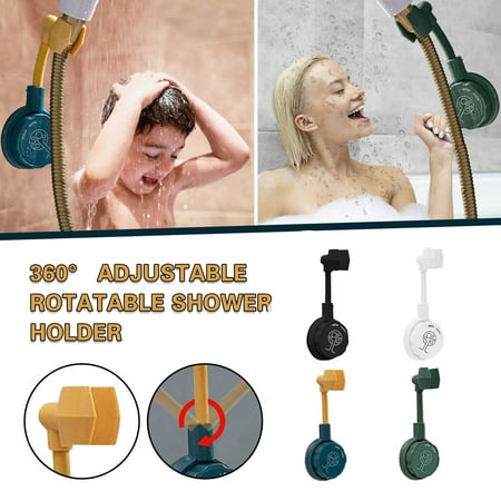 

Cbcbtwo Savings Clearance! Adjustable Rotatable Shower Head Wall Mount Holder No-Punching Shower Rack