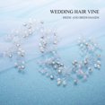 thumbnail image 2 of Bride Pearl Wedding Hair Vine Rhinestone Hair Piece Flower Bridal Hair Accessories for Women and Girls HV11, 2 of 4