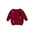 thumbnail image 1 of xiaxaixu Bébé Pull d'Automne, Modèle Abeille Jacquard Manches Longues Pull Pull Hiver à Col Rond, 1 of 9