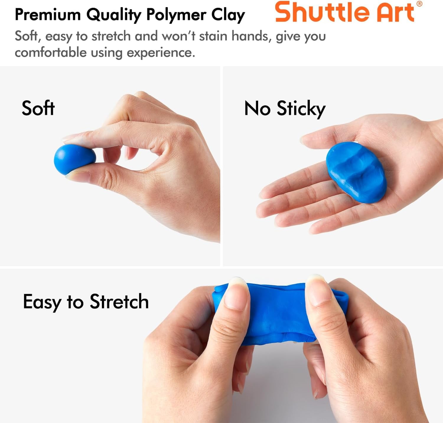 Polymer Clay, Shuttle Art 82 Colors Oven Bake Modeling Clay, Creative Clay Kit with 19 Clay Tools and 16 Kinds of Accessories, Non-Toxic, Non-Sticky, Ideal DIY Art Craft Clay Gift