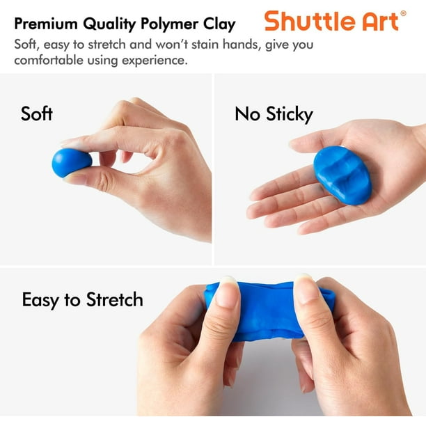 Shuttle Art 82 Colors Polymer Clay Set, Oven Bake with Tools