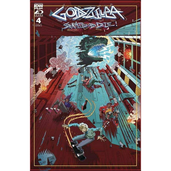 Godzilla: Skate or Die #4A VF ; IDW Comic Book
