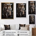 thumbnail image 4 of Designart "Extremely Detailed Tiger Portrait I" Animals Floater Framed Canvas Art Print, 4 of 7