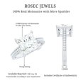 thumbnail image 6 of Rosec Jewels Princess Cut Moissanite Solitaire Engagement Ring - 8 mm - 3 ct - D-VS1 Certified, 18K White Gold, US 13.00, 6 of 7