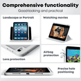 thumbnail image 4 of Kenke Rotating Case Compatible with iPad (A16) 11th/10th Generation (2025/2022), with Pencil Holder, Cover Clear Back Shockproof, 360 Degree Rotation Protective Stand, Auto Wake/Sleep, Grey, 4 of 11