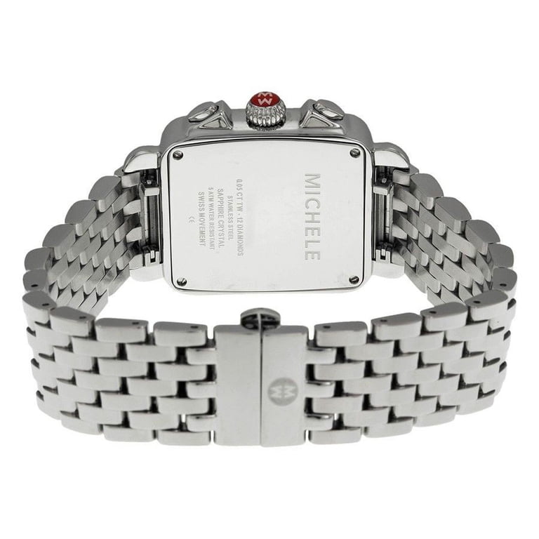 Michele Deco 12 Diamonds Chrono MOP Dial Silver Women display picture 2